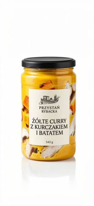 Żółte curry z kurczakiem i batatem